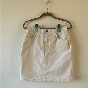 GAP Cream denim Midi Skirt